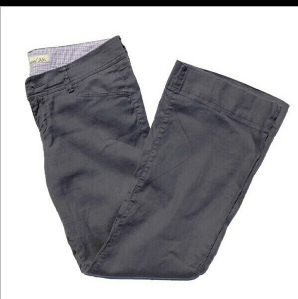 Anthropologie Level 99 Wide Leg Grey Pant